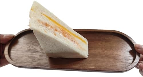 Oval Wood Serving Trays Set, Large Natural Wooden Serving Platters
