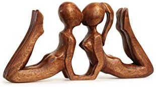 G6 Collection Wooden Handmade Abstract Statue First Kiss Sculpture