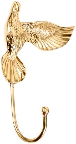 Brass Wall Hook Decorative Coat Hanger Pigeon Shape for Keys and Coats