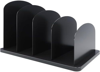 CraftSaints Vertical File Organizer for Desk, 4 Sections, Desktop