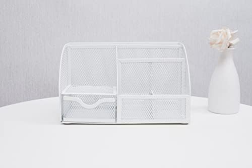 Annova Mesh Desk Organizer Office with 7 Compartments + Drawer/Desk