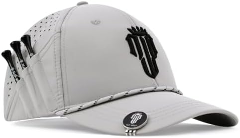 NJF Golf Performance Hats for Men with Tee Holder & Magnetic Ball