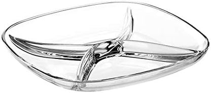 Barski - European Quality - Glass - 4 Sectional - Square - Relish Dish