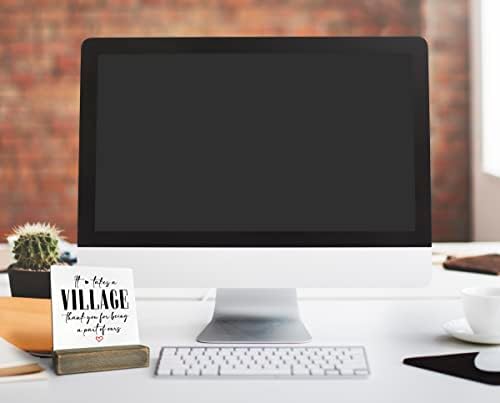 Thank You Wood Plaque Gift, It Takes A Village Thank You for Being A