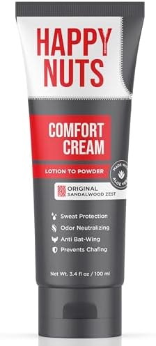 HAPPY NUTS Comfort Cream Deodorant For Men: Anti-Chafing Sweat