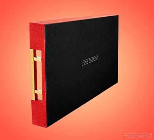 Modern Elegant 17.5"x12" Rectangle Red Shagreen Faux Leather