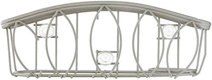 Spectrum Diversified Leaf Sponge & Brush Holder, Satin Nickel
