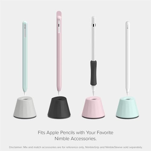 NimbleStand Premium Silicone Vertical Stand for Apple Pencil, Black