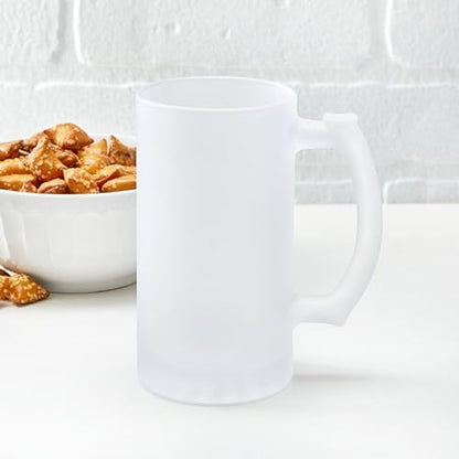 CafePress Abstract Green And Red Christmas Tre Frosted Stein 16 oz