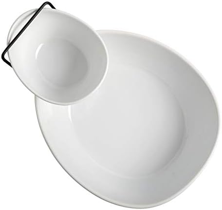 Gibson Home Gracious Dining Dinnerware, 3pc Chip & Dip Set with Metal
