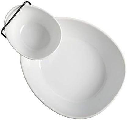Gibson Home Gracious Dining Dinnerware, 3pc Chip & Dip Set with Metal