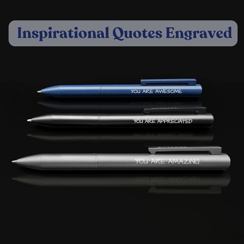 MESMOS 3pk Luxury Metal Ballpoint Pens, German-Made Ink, Teacher