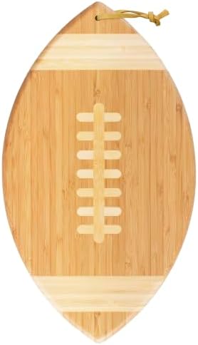 Totally Bamboo Football Shaped Cutting Board and Charcuterie Board