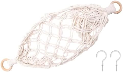 Hanging Fruit Basket Woven Cotton Net Hammock under Cabinet Storage