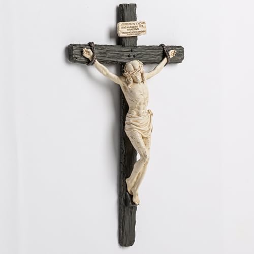 DevotedWalls 10" H Catholic Realistic Crucifix for Wall,Realistic