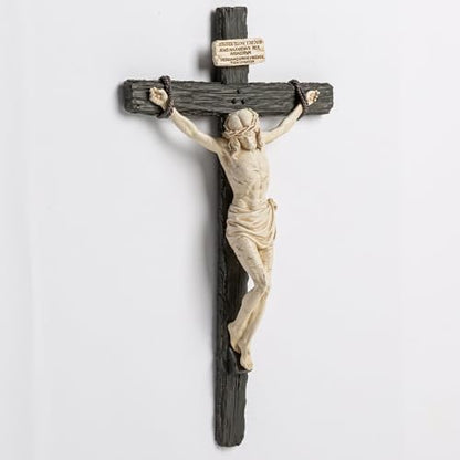 DevotedWalls 10" H Catholic Realistic Crucifix for Wall,Realistic