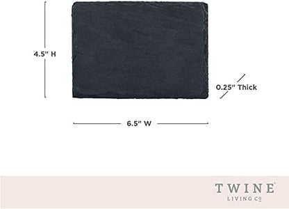 Twine Slate Mini Charcuterie Boards, Rustic Stoneware Serving Trays