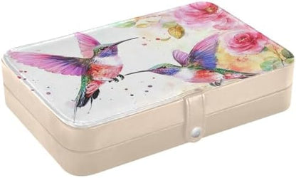 Travel Jewelry Case Box Organizer Gifts for Women Girls Man PU Leather