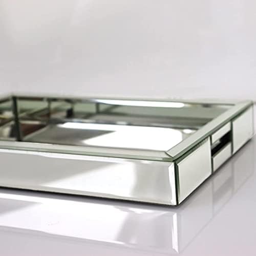 Rectangle Silver Mirror Decorative Tray Size 11” Length x 14” Width x