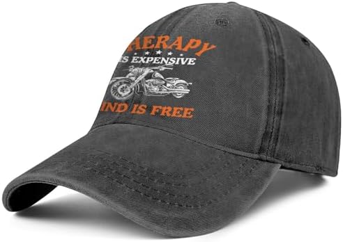 Motorcycle Gifts for Men - Therapy is Expensive Wind is Free Hat