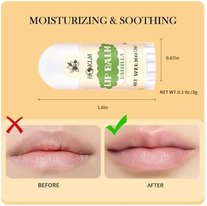 Mini Lip Balm 25 Pcs,Natural Lip Balms with Vitamin E and Coconut Oil