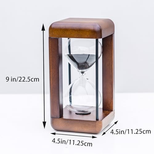 Large Premium Walnut Hourglass,60 Minutes Sand Timers,Hour Glass with