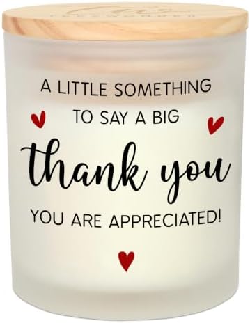 TEEZWONDER Christmas Thank You Gifts for Women, Scented Candle 10 oz
