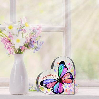 Butterfly Acrylic Birthday Gift, Keepsake for Women, Men, Friends