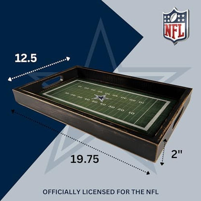 Dallas Cowboys NFL Football Field Wooden Tray by Fan Creations