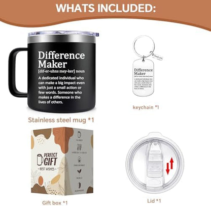 Fufendio Thank You Gifts for Men - Difference Maker Mug 14oz for