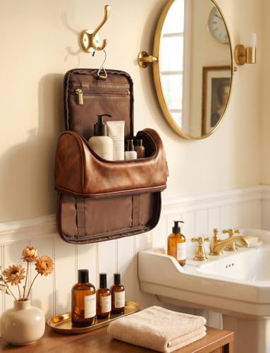 Personalized Monogrammed Hanging Travel Toiletry Bag for Men