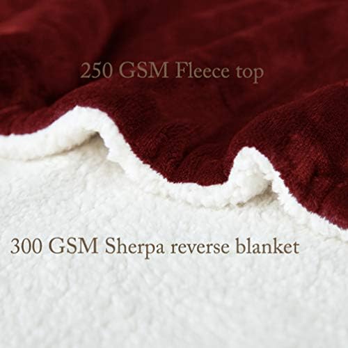 LBRO2M Sherpa Fleece Bed Blanket Super Soft Plush Warm Throw Twin