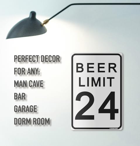 Beer Limit 12" x 8" Tin Funny Traffic Sign Man Cave Decor