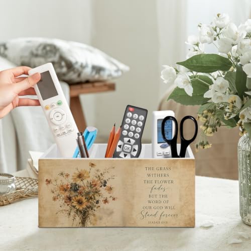 Fall Vintage Christian Floral Pen Pencil Holder Organizer