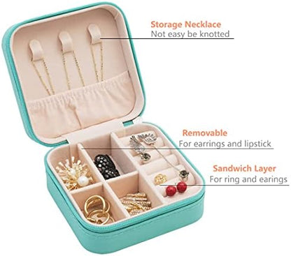 TRODANCE Mini Jewelry Travel Case, Small Portable Jewellry Organizer