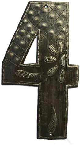 It's Cactus Metal House Numbers, Haiti Recycle Oil Drums, 7.62 Inches
