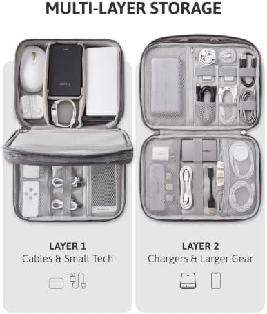 OrgaWise Electronics Travel Organizer, Three-Layer Tech Case