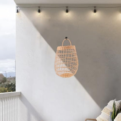 Wall Hanging Storage Basket, Willow Grass Woven Organizer for Mail