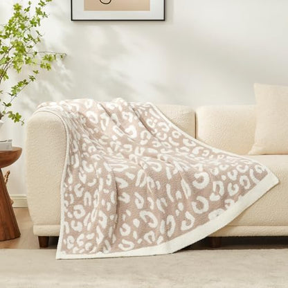 Snuggle Sac Leopard Throw Blanket for Couch Bed Sofa 50x60 inches