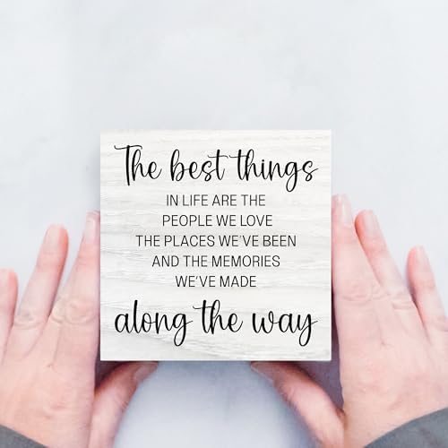 Inspirational Decor Box Sign for Home Living Room, The Best Things in