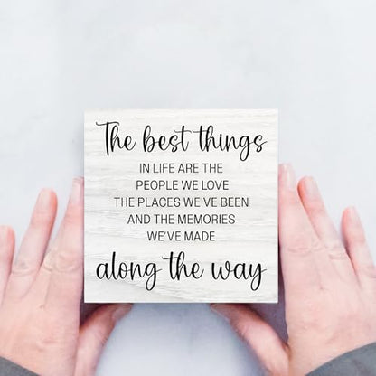 Inspirational Decor Box Sign for Home Living Room, The Best Things in