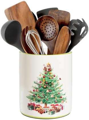 Christmas Utensil Holder, Christmas Tree Utensils Holder for Kitchen