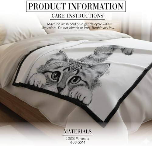 Pavilion Gift Company - Cat - Plush Blanket - Home Cozy Pet Cat Animal