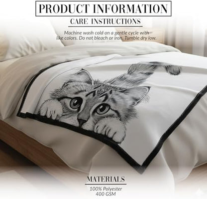 Pavilion Gift Company - Cat - Plush Blanket - Home Cozy Pet Cat Animal
