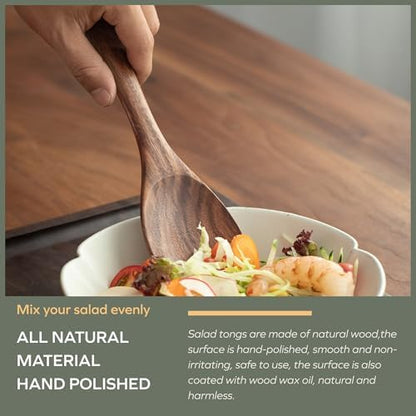 Muso Wood Acacia Salad Servers, 12-inch, Set of 2