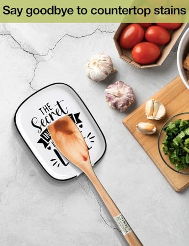 Ceramic Material Spoon Rest The Secret Ingredient is Always Love
