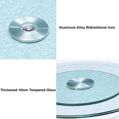 24 Inch Glass Lazy Susan, Round Dining Room Turntable