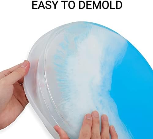 Gartful Rolling Tray Mold for Resin, Large Round Serving Tray Mold