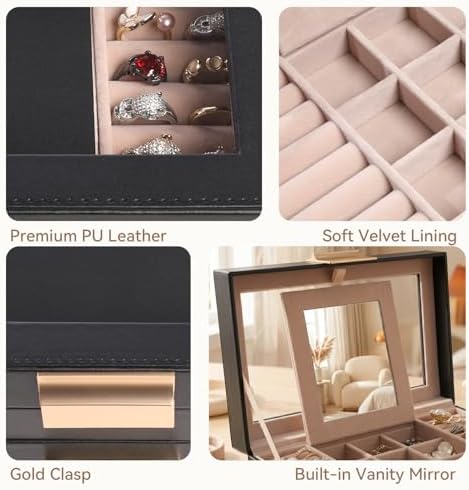 Brothersbox Large 6-Layer Jewelry Storage Box Organizer for Women