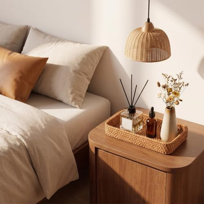 Small Rattan Basket for Entryway Table Coffee Table Living Room